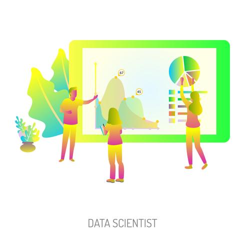 Data Scientist CConceptual illustration Design vector