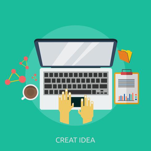 Creat Idea Conceptual illustration Design vector