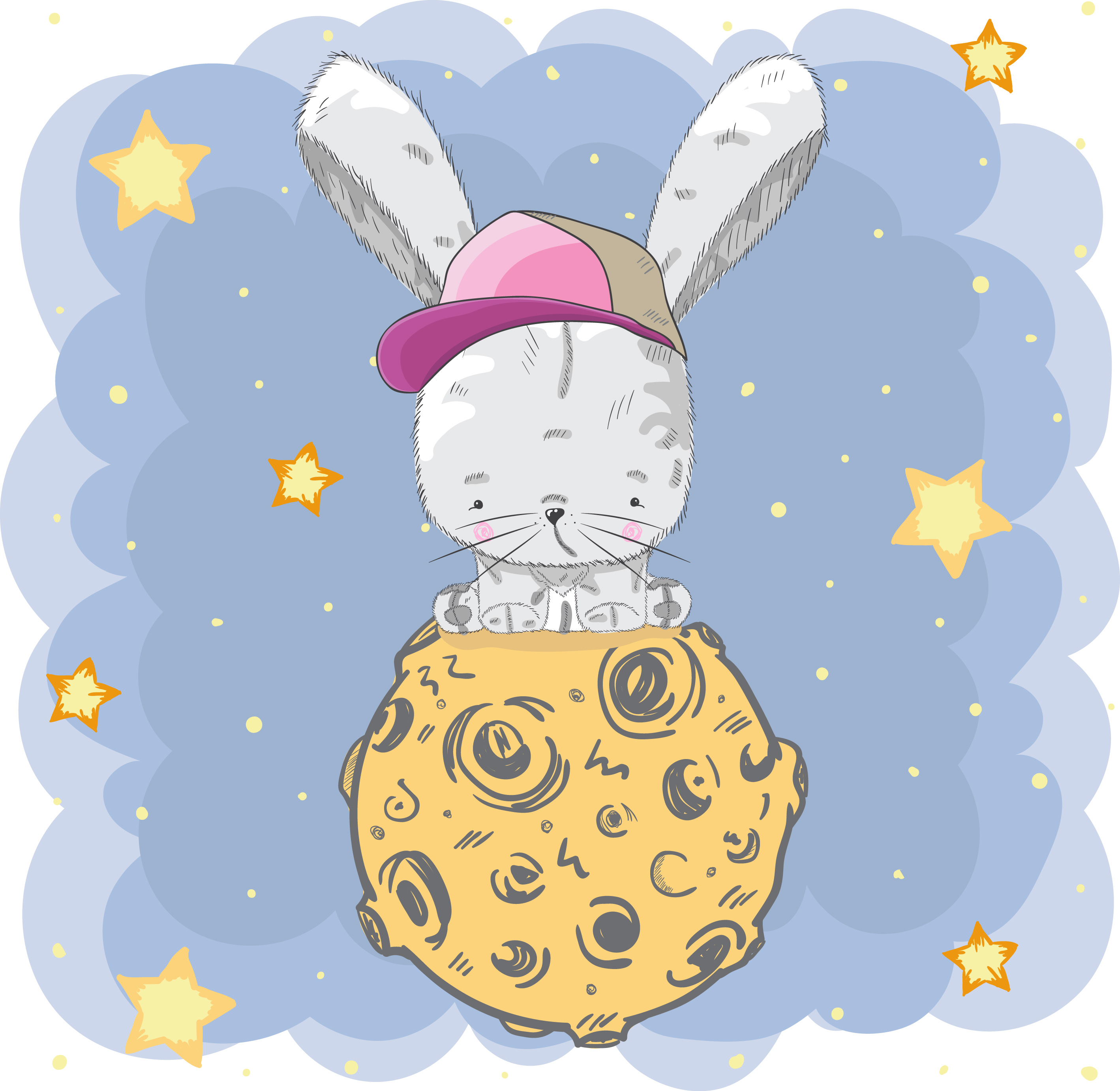 Download Cute baby rabbit - Download Free Vectors, Clipart Graphics ...