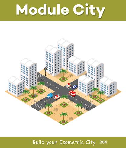 Isometric view of a farm vector