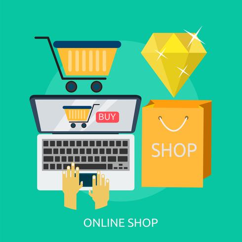 Online Shop Conceptual illustration Design vector