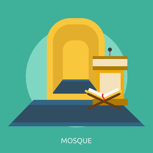 Mezquita Conceptual Ilustración Diseño vector