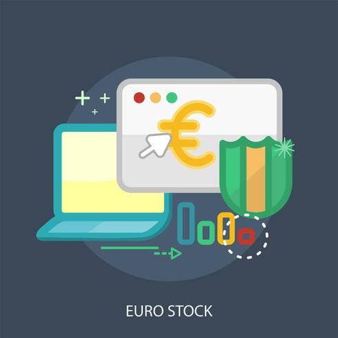 Euro Stock Conceptual Ilustración Diseño vector