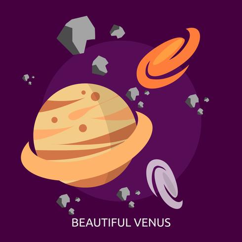 Hermoso diseño conceptual de la ilustración de Venus vector