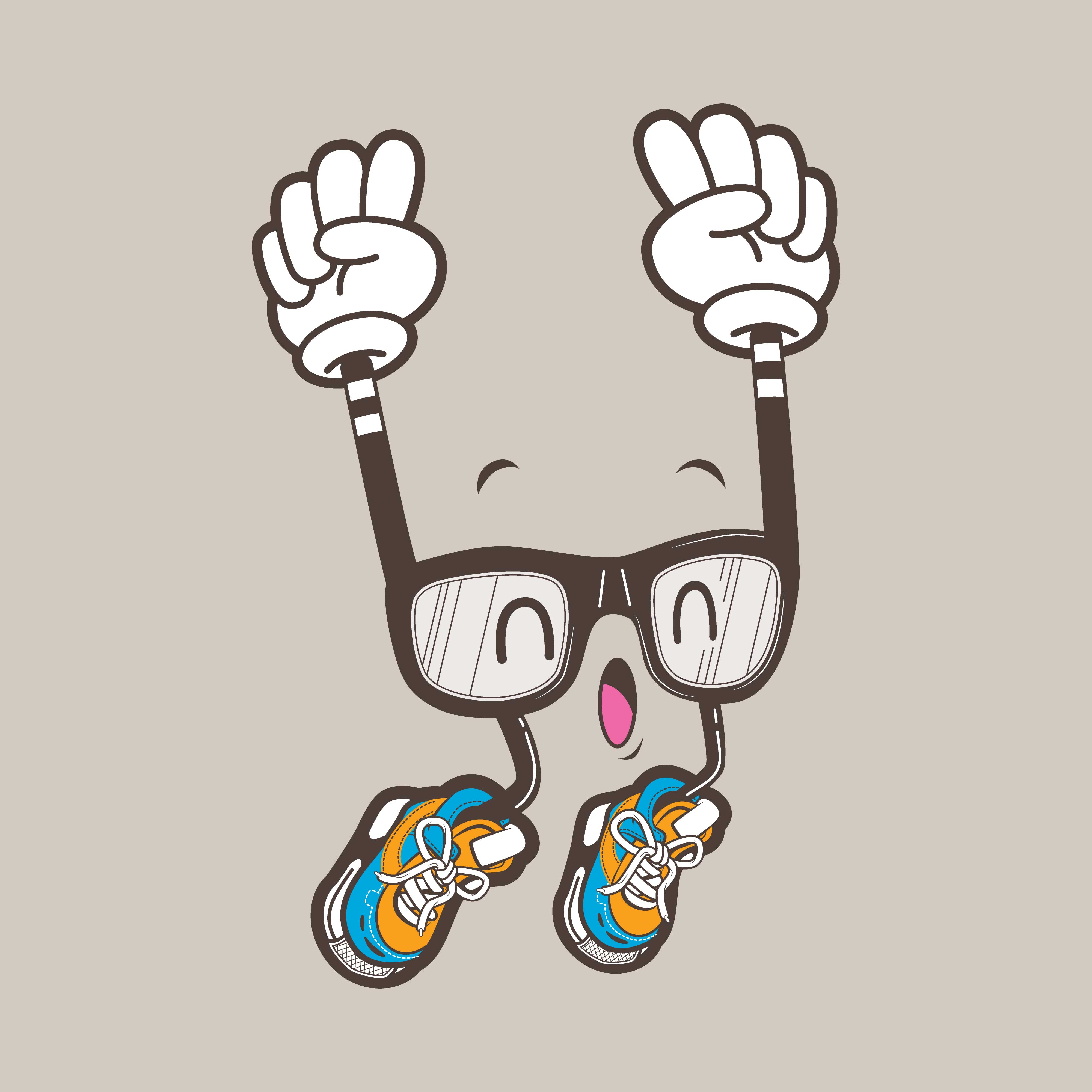 cool nerd glasses mascot 465367 Vector Art at Vecteezy