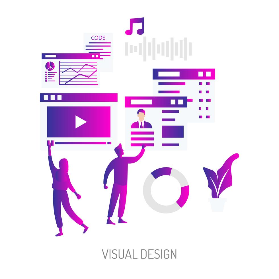 Visual Design Conceptual illustration Design 465384 Vector Art at Vecteezy