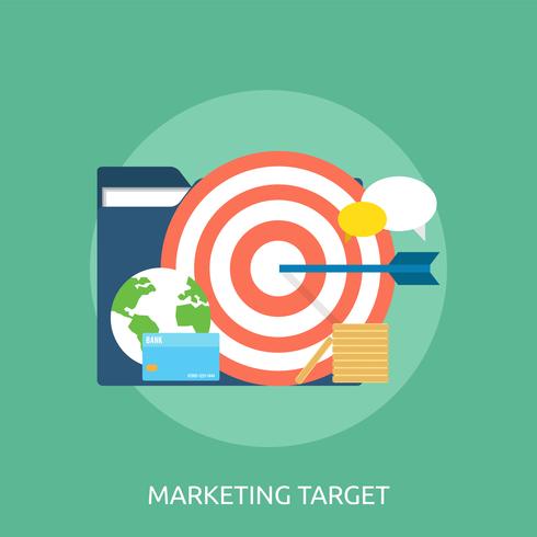 Marketing Target Conceptual ilustración Diseño vector