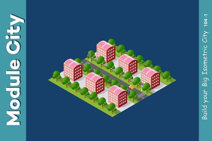 Isometric 3D landscape top vector