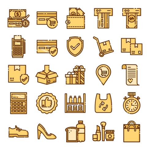 Retail icons pack vector