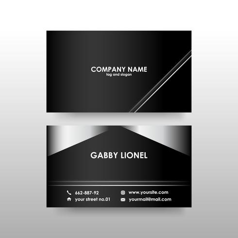 Creative and elegant double sided business card template vector