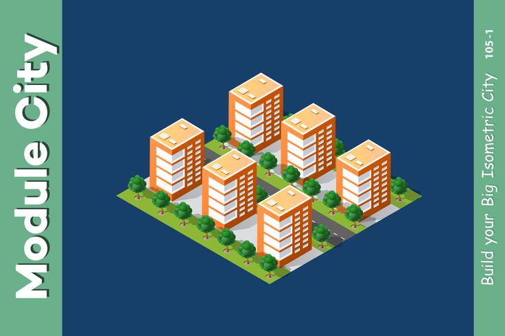 Isometric 3D landscape top vector