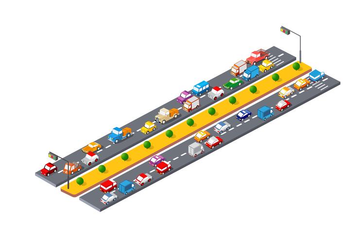 City Landscape 3d Colorful vector