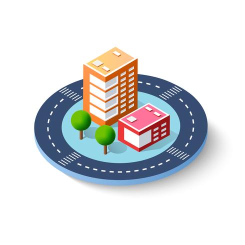 Colorful 3D isometric vector