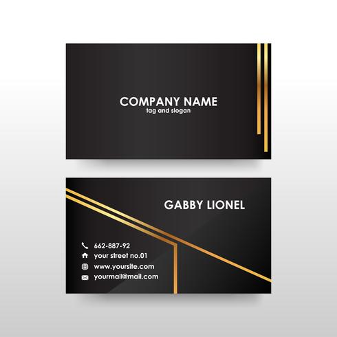 Creative and elegant double sided business card template vector