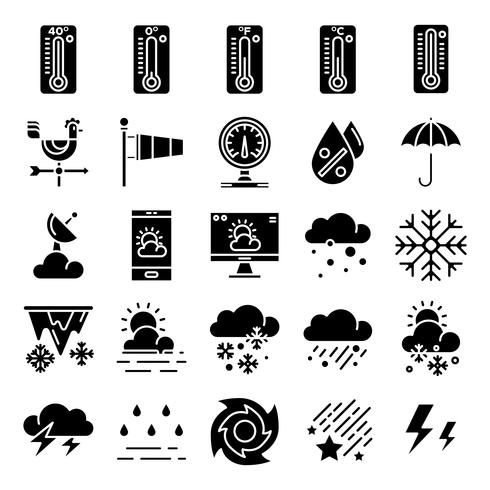 Pack de iconos del clima vector
