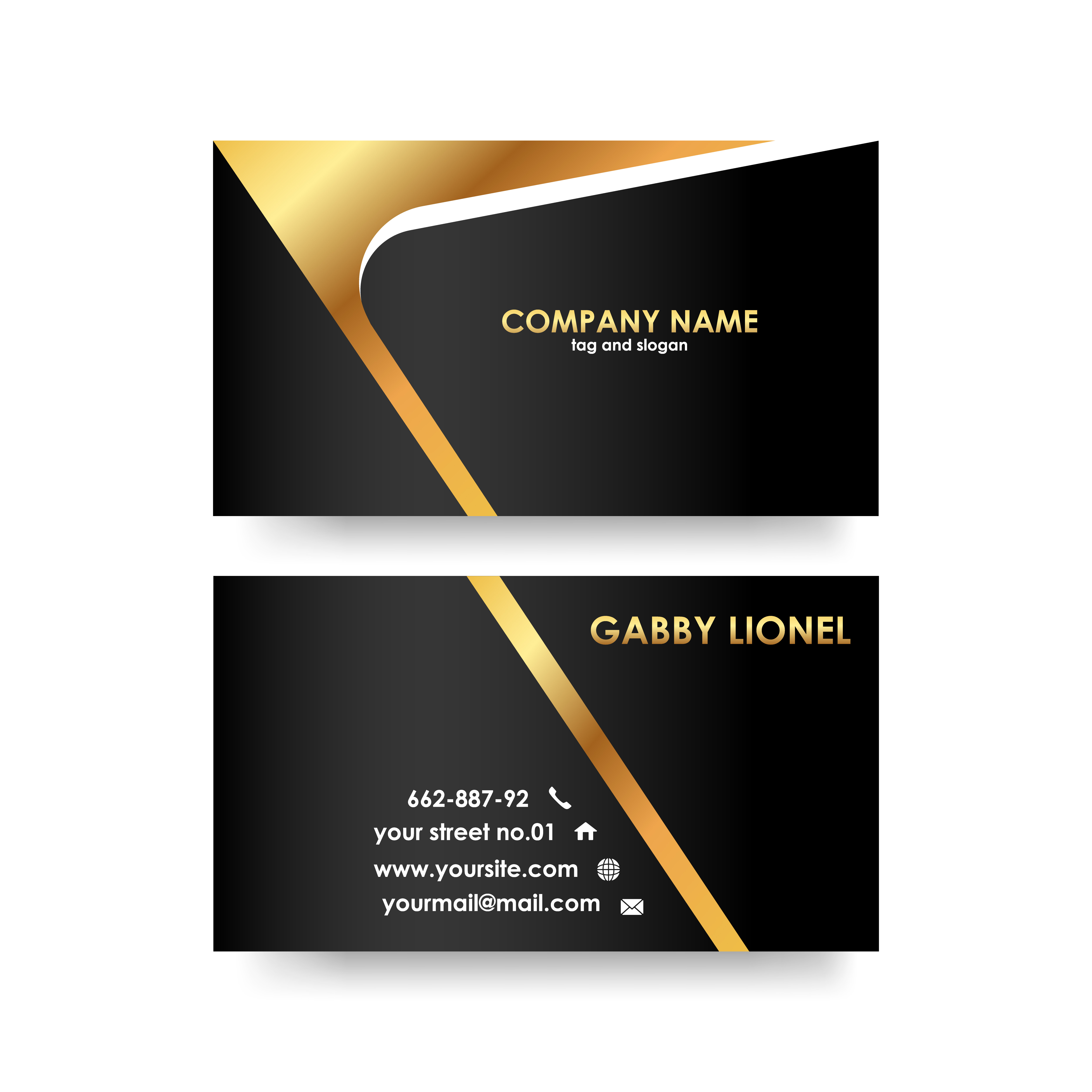 Creative And Elegant Double Sided Business Card Template