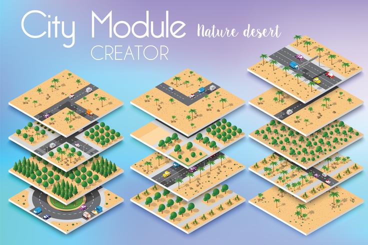 City module creator vector