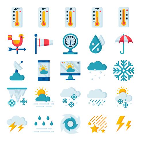 Pack de iconos del clima vector