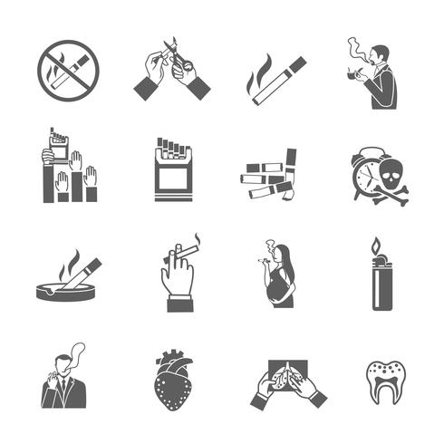 Smoking Icons Set vector