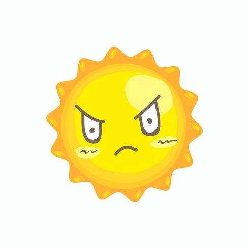 Cute smile sun vector