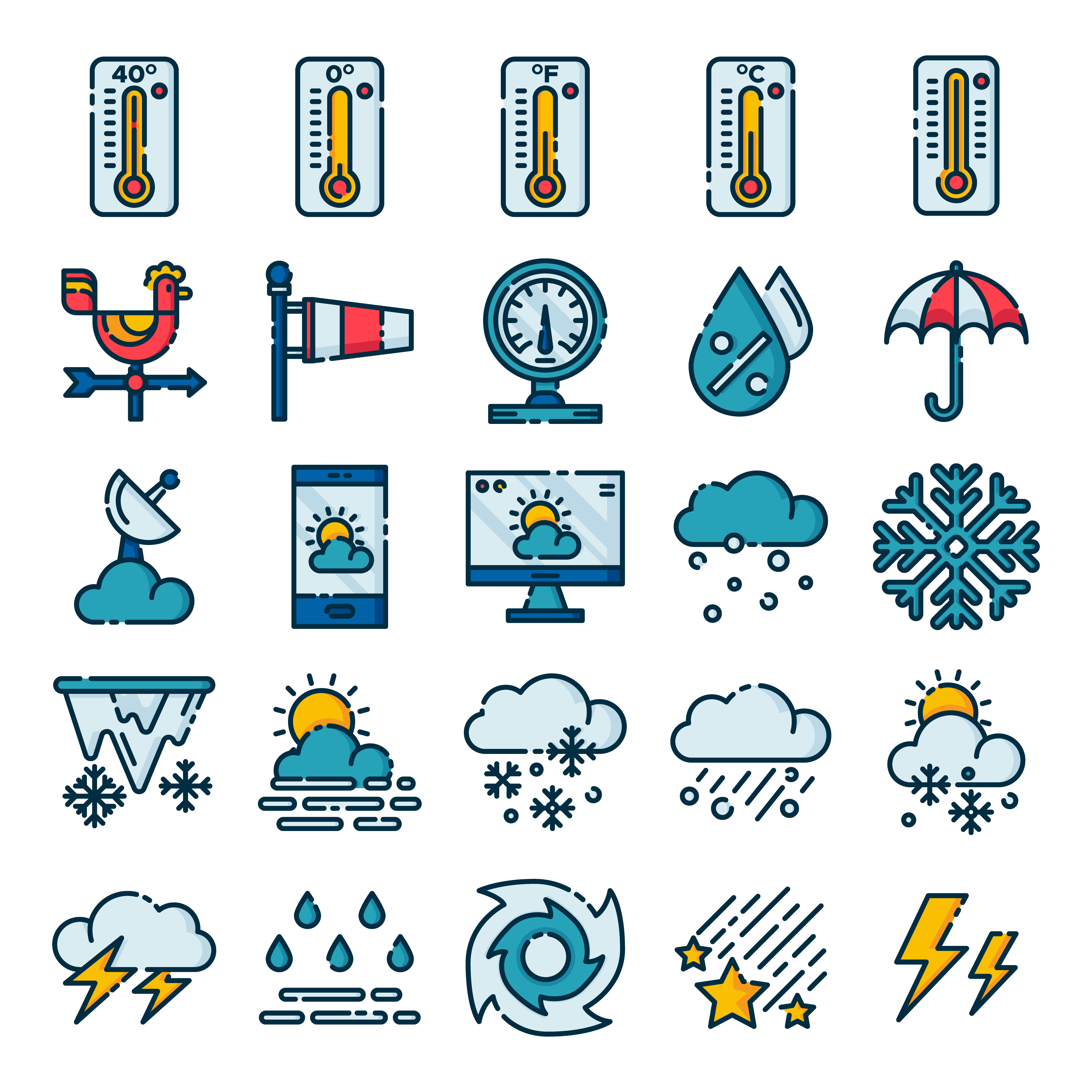 Download Weather icons pack 465694 - Download Free Vectors, Clipart ...