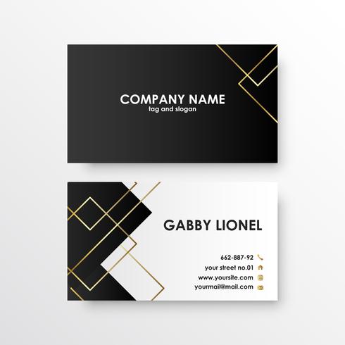 Creative and elegant double sided business card template vector