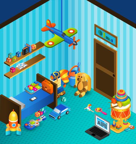 Playroom Concept Isometric vector