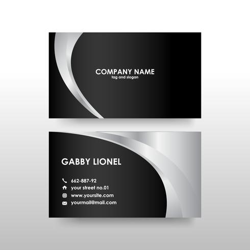 Creative and elegant double sided business card template vector