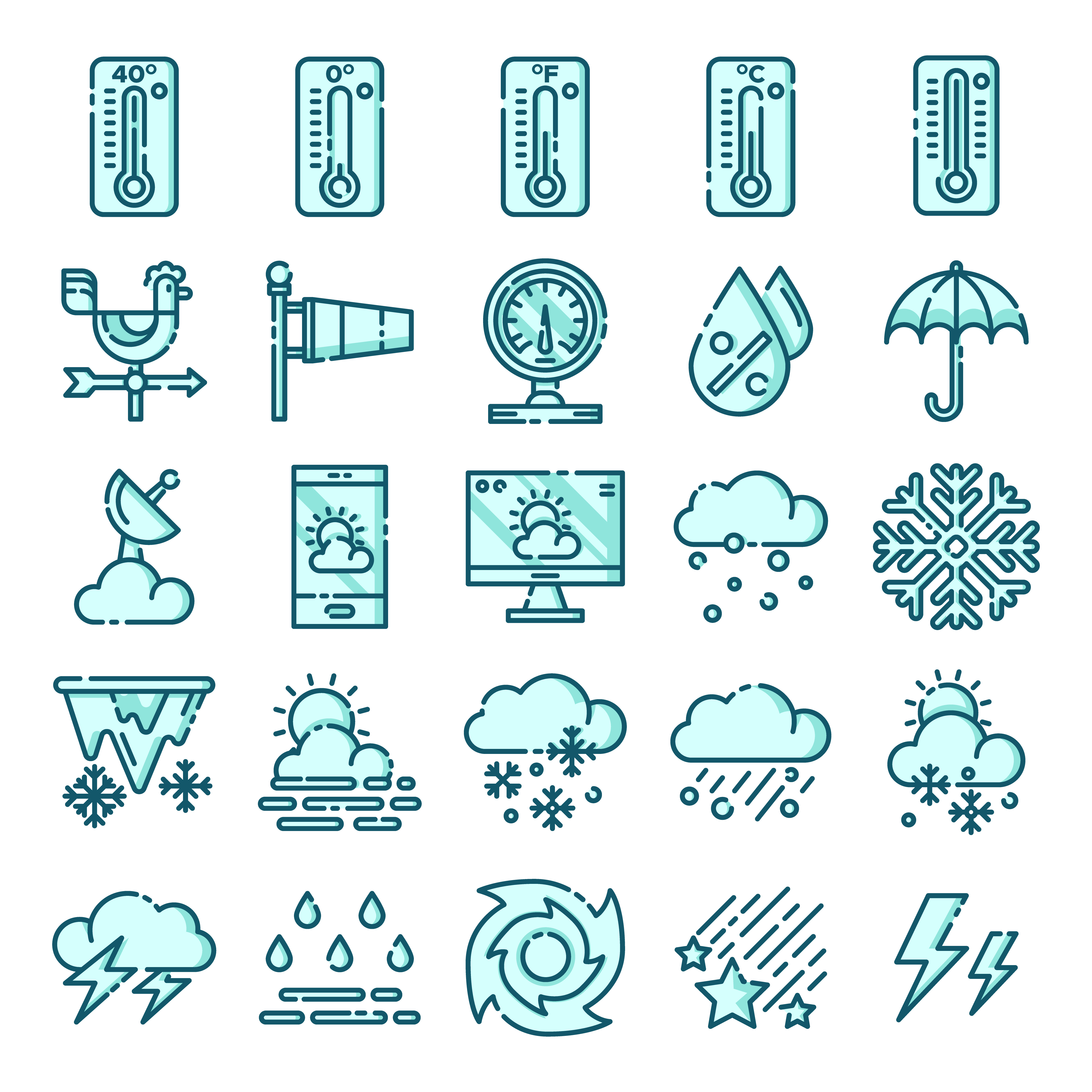 Download Weather icons pack 465751 - Download Free Vectors, Clipart ...