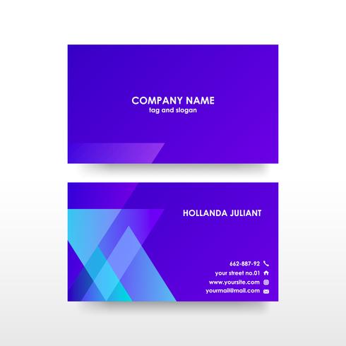 Creative and elegant double sided business card template vector