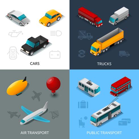 Isometric Transport Set vector