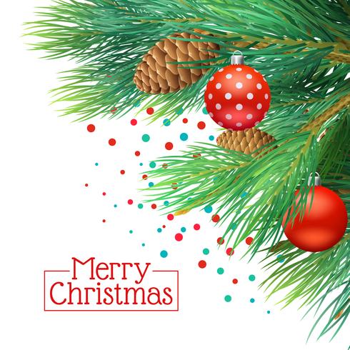 Christmas Tree Branches Background  vector