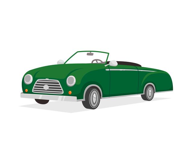 Ilustración retro cabriolet vector