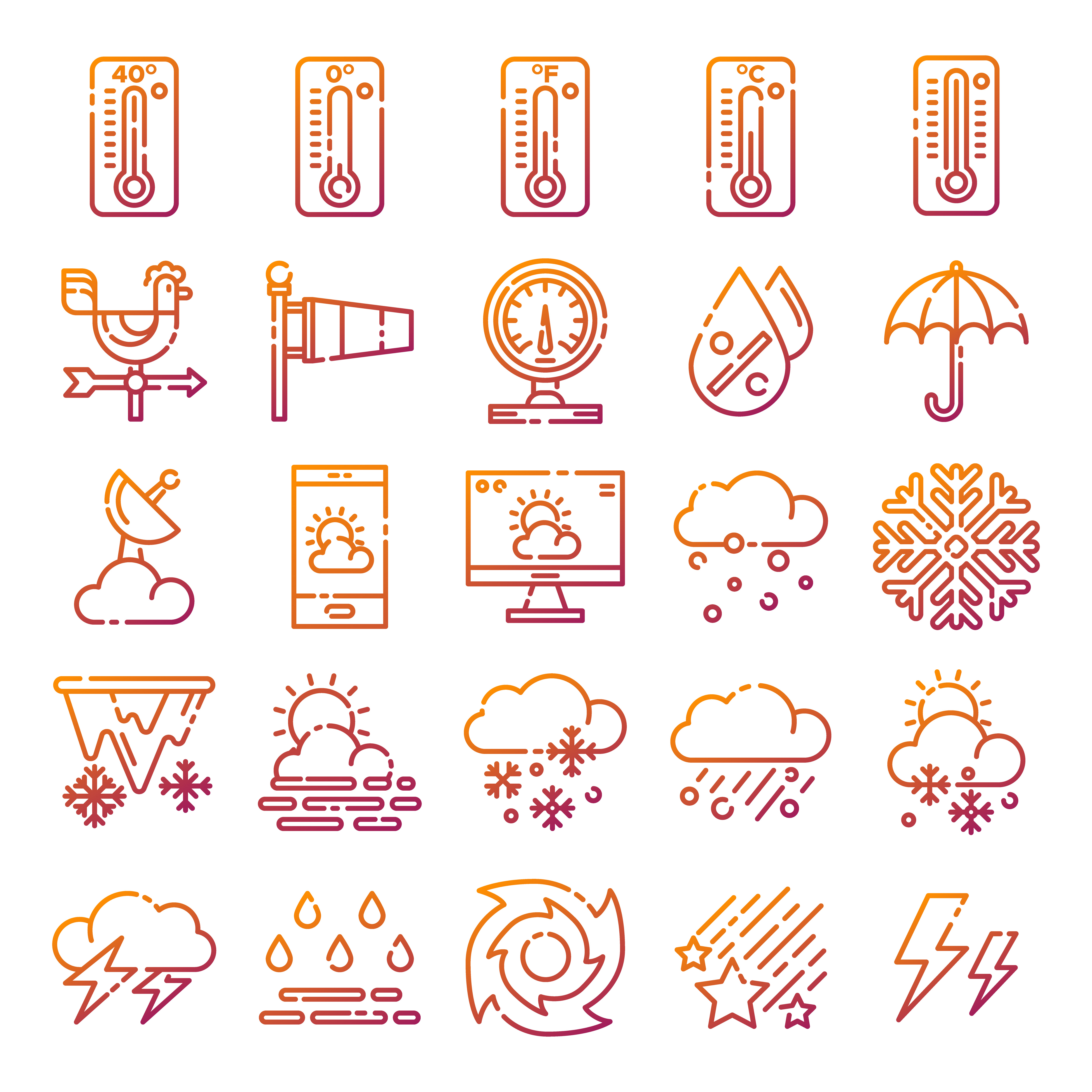 Download Weather icons pack - Download Free Vectors, Clipart ...