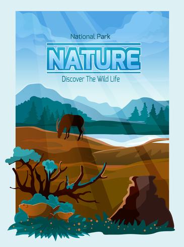 National park nature background banner  vector