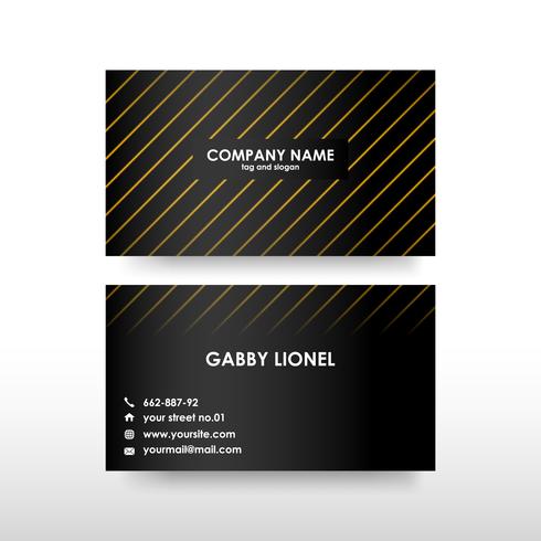 Creative and elegant double sided business card template vector