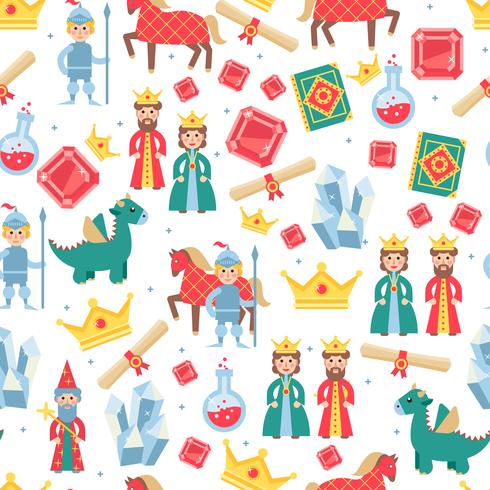 Fairytale Seamless Pattern vector