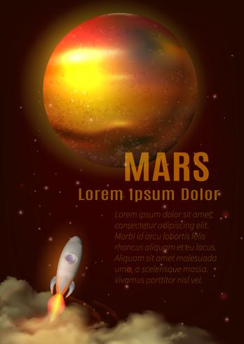 Mars Planet Poster vector