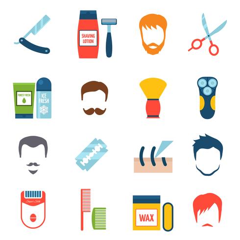  Shaving Icons Set vector