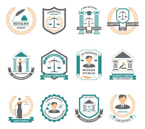  Lawyer Logo Set vector