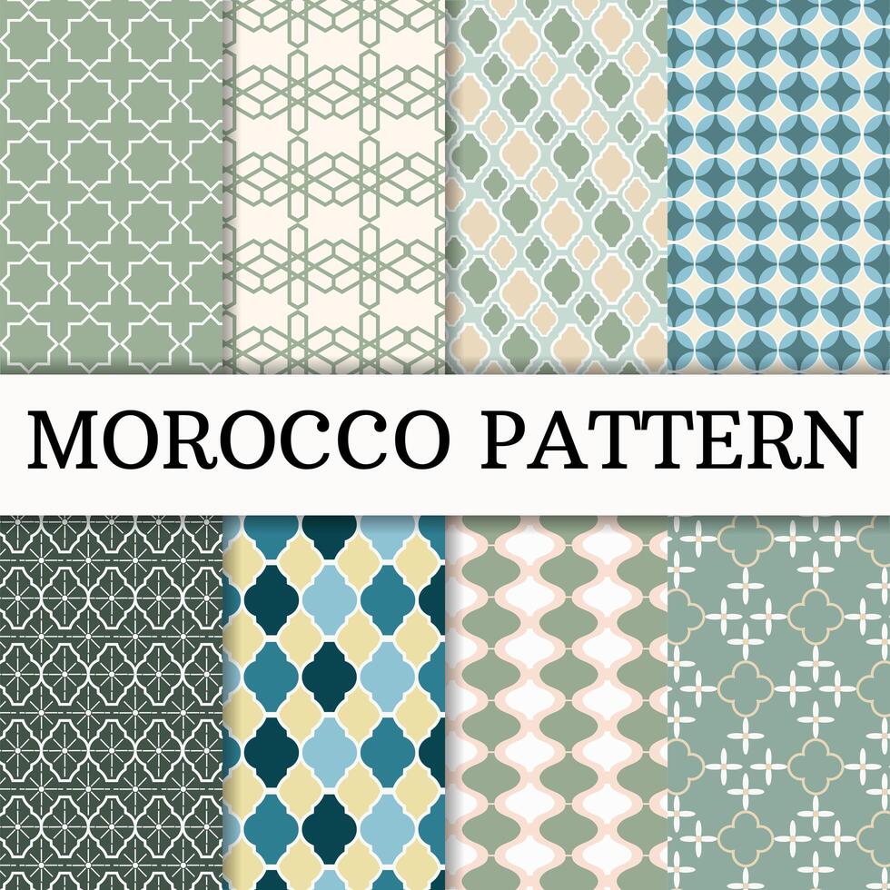 Morocco Pattern set Background vector