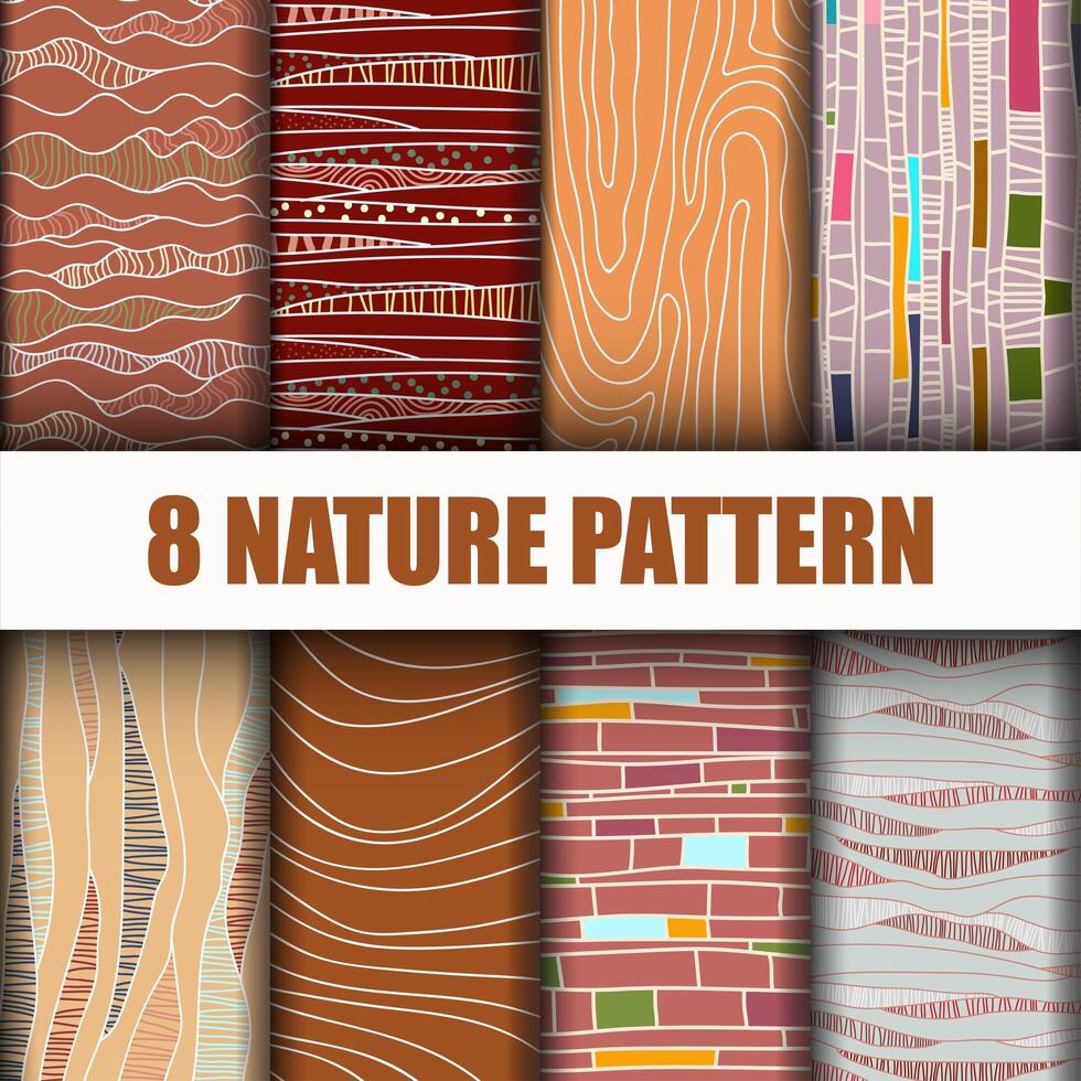 Set Abstract Nature pattern vector