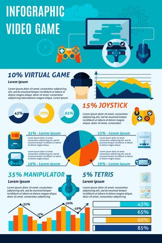 Infografía de videojuegos vector