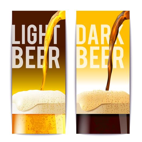 Cerveza Banner Set vector