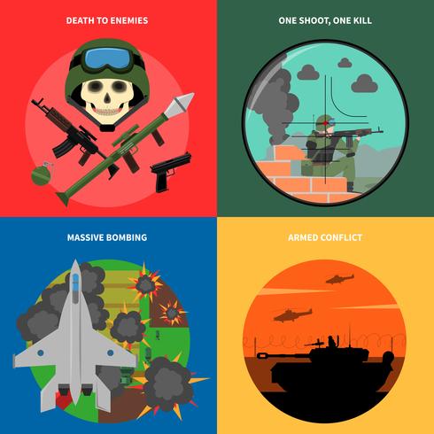 War Icons Set  vector