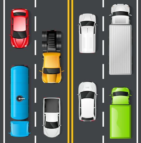 Traffic Top View vector