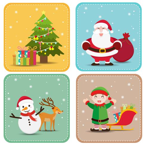 Christmas and new year decoration background vector