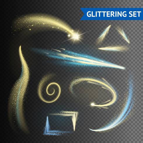 Gold Glittering Elements vector