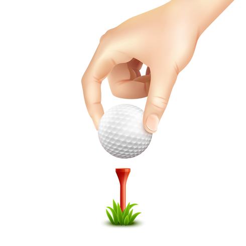 Golf Ball Realistic Background  vector