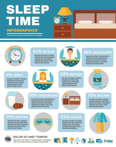 Infographic Sleep Time vector